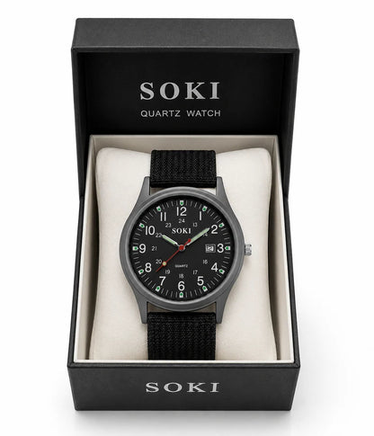 Nylon Strap Analog Wristwatch